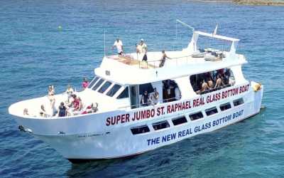 Wycieczka Rejs z Pafos łodzią z przeszklonym dnem z pływaniem lub nurkowaniem z rurką o godzinie 13:00